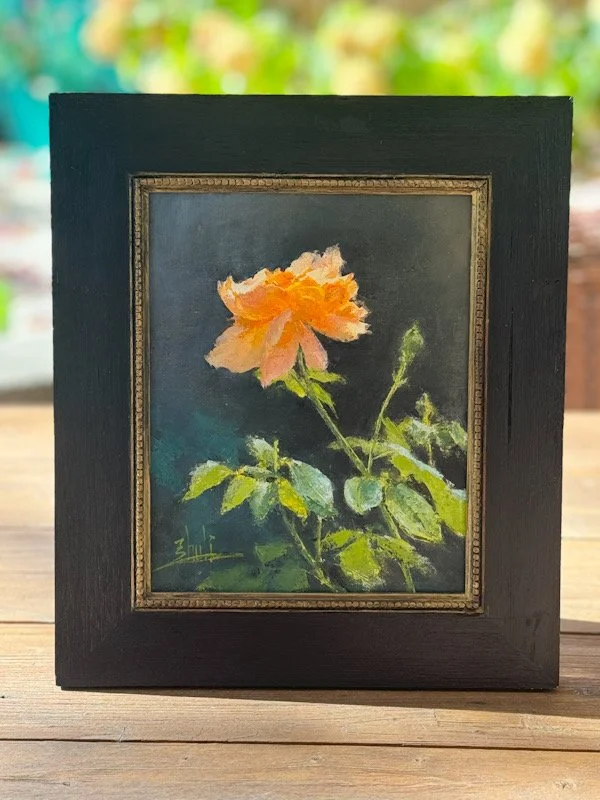 油彩画　8号　Love and peace Shuli Wang, Sun Kisses Petals, Affordable Works Online — AAPL